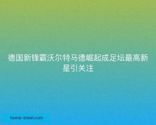 德国新锋霸沃尔特马德崛起成足坛最高新星引关注